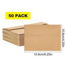 50 paquetes de sobres blancos de 4 x 6 pulgadas, sobres blancos A4, sobres para tarjetas, sobres de papel blanco, sobres para invitaciones, sobres para tarjetas postales, de vuelta a la escuela - Multicolor - Ver 2