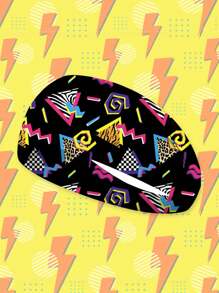 1 pieza Diadema ancha estampada de estilo vintage de los 80 para mujer, banda deportiva elástica y transpirable para hacer ejercicio, accesorio para el cabello antideslizante para vacaciones, pañuelo elegante para mujer, diadema suave para outfits de verano - Multicolor - Ver 13