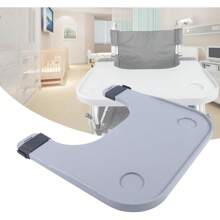SENDERPICK Wheelchair Tray Table For Adults And The Elderly, Removable ABS Plastic Wheelchair Dining Table Board With 2 Cup Holders, Portable Wheelchair Tray For Eating, Reading, Working, Grey [Nice Gift For Your Family & Friend]