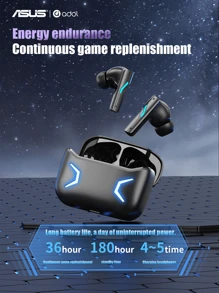 ASUS 华硕耳机 全新入耳式 超长续航 内置麦克风 无线通话 接听挂断 多功能操作 触控 音乐 游戏 带充电座 - 均碼 - 查看 3