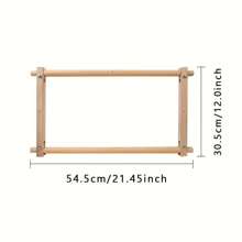 Bingkai Sulam Kayu yang Dapat Diatur - Kit Bingkai Sulam Silang untuk Kerajinan DIY, Perlengkapan Sulam Tangan, Alat Jahit Portabel untuk Pemula, Proyek Seni - Warna kayu - View 3