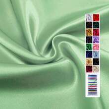 Polyester Satin Fabric By The Yard - 100% Polyester Solid Color Stretch Material For Dresses, Pajamas, Pillowcases, Eye Masks | Hand Wash Only - Cut From 1PC 50x150cm Sheet