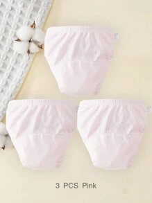 3条装新生儿如厕训练裤，可水洗薄款婴儿学习裤，男女通用布尿布，可重复使用尿布内裤，适合如厕训练、户外活动等，婴儿必备清单