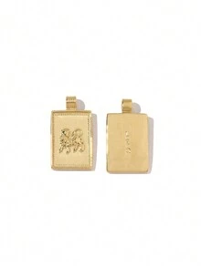 1pc Gold Plated 12 Zodiac Signs Twelve Constellation Symbol Lucky Charm Pendant For DIY Necklace Bracelet Jewelry Making - Gold - View 22