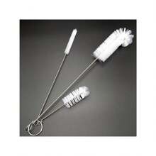 3 件装厨房清洁瓶刷，带灵活手柄的多功能牛奶瓶清洁器，用于清洁管道、吸管、滗水器、喷嘴、管子等，厨房、浴室、家居、家居用品 - 白色 - 查看 1