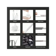 3 件装厨房清洁瓶刷，带灵活手柄的多功能牛奶瓶清洁器，用于清洁管道、吸管、滗水器、喷嘴、管子等，厨房、浴室、家居、家居用品 - 白色 - 查看 2