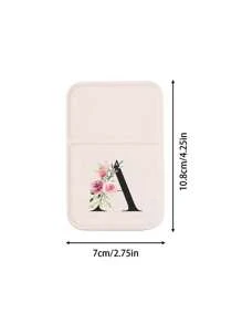 Espejo de maquillaje blanco mini plegable y portátil, espejo de maquillaje con soporte con patrón de flores rosas y letras negras A-Z, espejo de viaje, producto de belleza, espejo de maquillaje de sobremesa, espejo de maquillaje compacto rectangular plegable minimalista, espejo de maquillaje portátil de viaje para mujer - regalo del Día de la Madre - Blanco - Ver 10