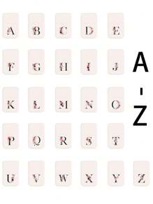 Espejo de maquillaje blanco mini plegable y portátil, espejo de maquillaje con soporte con patrón de flores rosas y letras negras A-Z, espejo de viaje, producto de belleza, espejo de maquillaje de sobremesa, espejo de maquillaje compacto rectangular plegable minimalista, espejo de maquillaje portátil de viaje para mujer - regalo del Día de la Madre - Blanco - Ver 2