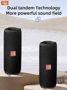 T&G 365 户外便携式 LED 灯无线扬声器,TWS 立体声低音炮杆免提通话/FM/卡/U 盘,连接到手机/平板电脑/电视。音乐播放器,连接范围在 10 米以内,家庭音频和视频 - 黑色 - 查看 4