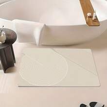 Quick Dry Bathroom Rug - Ultra Thin Bath Mat With Rubber Backing For Bathroom Floor - Washable, Non-Slip Shower Rug Fits Under Door - In Front Of Sink, Bathtub, Shower, Toilet Home Bathroom Decor Floor Carpet Outdoor Rug Door Mat Summer Bathroom Accessories Back To School