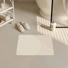 Quick Dry Bathroom Rug - Ultra Thin Bath Mat With Rubber Backing For Bathroom Floor - Washable, Non-Slip Shower Rug Fits Under Door - In Front Of Sink, Bathtub, Shower, Toilet Home Bathroom Decor Floor Carpet Outdoor Rug Door Mat Summer Bathroom Accessories Back To School