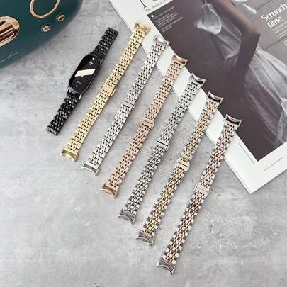 Bands For Smart Mi Band 8/9 Bracelet Fashion Metal Wristband Strap Compatible With Xiaomi Mi Band 10 Watchband Men Women