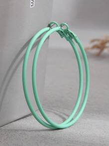 1對時尚簡約的荧光色女性日常佩戴耳环 - 紫色 - 查看 10