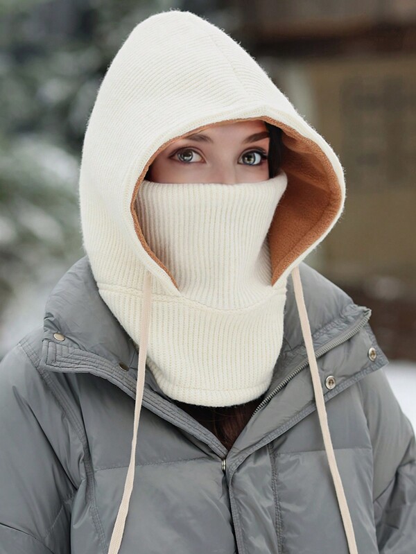 1 pezzo Passamontagna in maglia unisex per autunno/inverno, calda, maschera sci, copribocca termico antivento, lavabile