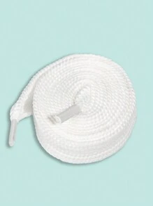 特宽双层休闲鞋带 - 2CM加寬白色 - 查看 4