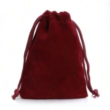 5pcs/10pcs Pack Drawstring Velvet Bags, Earphones, Power Bank, Jewelry Accessories, Jewelry & Cosmetics Packaging Velvet Pouches
