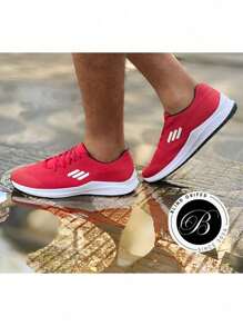 OX2 Unisex Lightweight Gym Sports Shoes Women Men Comfortable Casual Walking Running Sneakers - Đỏ - Xem 3