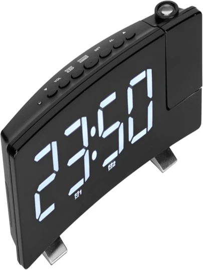 Relógio De Mesa Digital Despertador Led Espelho Com Cabo Usb