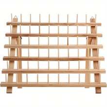 60 Spools Thread Rack Foldable Wooden Thread Holder Organizer For Sewing Embroidery Holder Rack Organizer - 1pcs - View 5