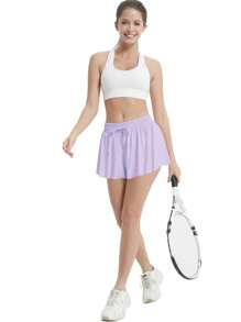 EXARUS 3 Pack Womens Butterfly Shorts Flowy Athletic 2 In 1 Running Workout Tennis Skirt Skorts Gym Preppy - SET-4 - 查看 6