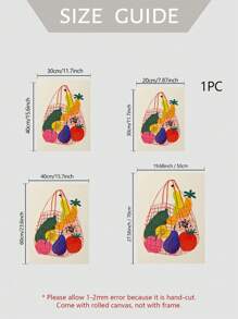 1 tấm áp phích nghệ thuật treo tường nhà bếp không khung, tranh vải in trái cây đóng túi, nghệ thuật ẩm thực, trang trí nhà bếp, phòng ăn, trang trí nhà phòng khách - Nhiều màu - Xem 6