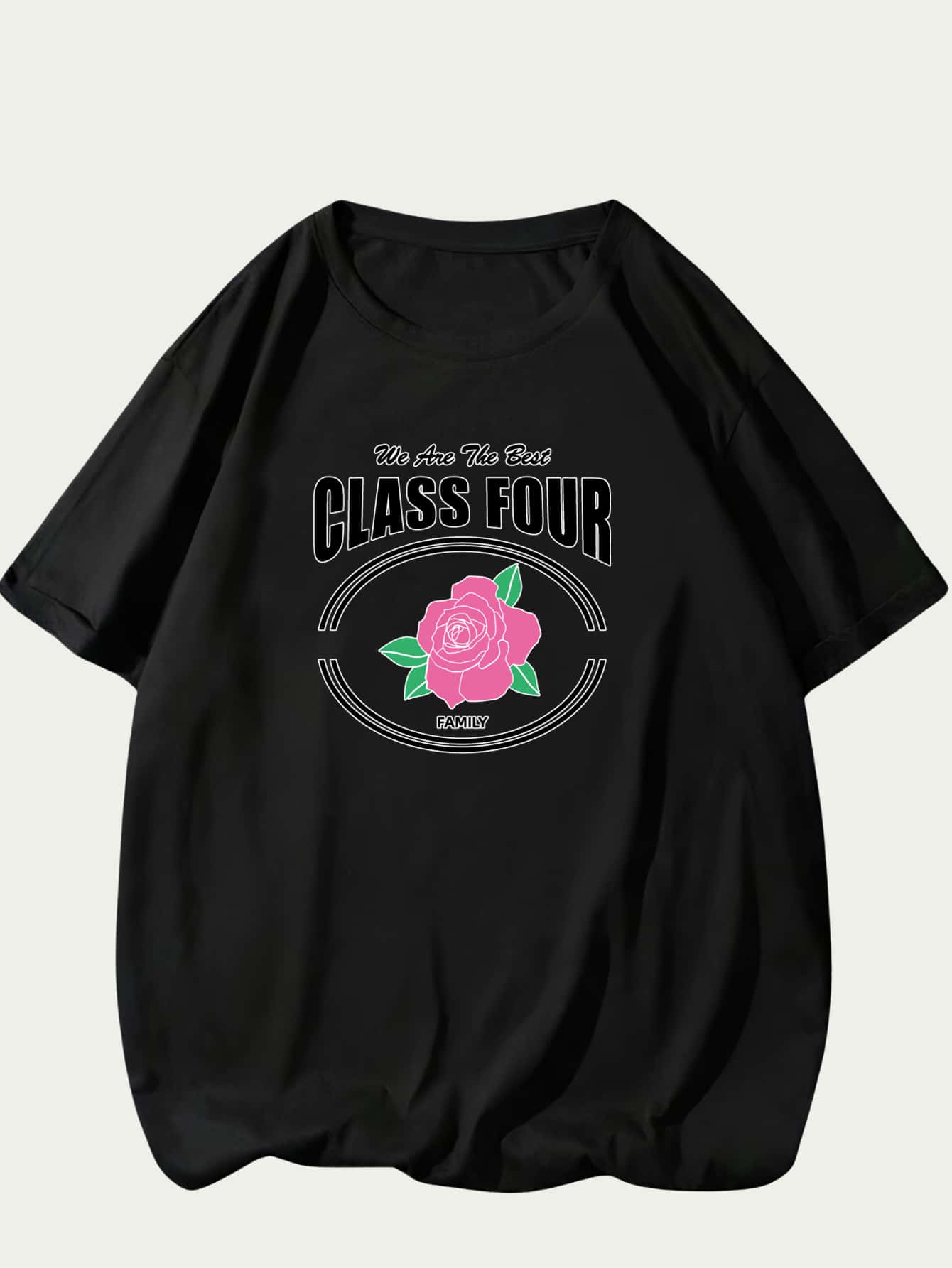 Class Four T-Shirt Blouse Print Premium Comfort Casual Streetwear Unisex - màu đen - Xem 1