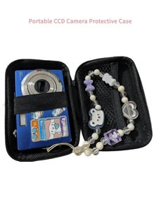 1pc Portable CCD Camera Protective Case, Compact Design, Waterproof Material, Ideal For Outdoor Photography Enthusiasts And Travelerscharger Case Office Must Haves Digital Bag Cable Camerabag Electronic Data Cable Organizer Storage Power Bank Cover Forwallet Travel Camera Bag Women Man Child's Christmas Gifts Essential Teacher Supplies Waterproof Lightweight Large Capacity Portable Accessories