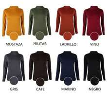 Blusa térmica cuello alto manga larga afelpada básica - Rojo violeta - Ver 3