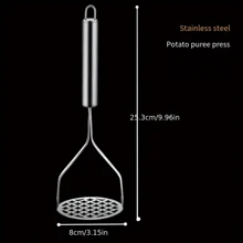 1pc Stainless Steel Potato Baby Food Puree Press Manual Masher Household Potato Press Kitchen Tools