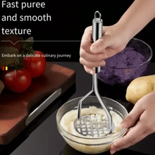 1pc Stainless Steel Potato Baby Food Puree Press Manual Masher Household Potato Press Kitchen Tools