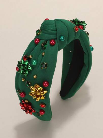 1pc Women's Christmas Headband Holiday Christmas Accessories Hair Hoop, Polyester Material, For Christmas Party