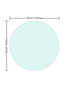 36" Inch Round Tempered Glass Table Top,Clear Glass, 1/4" Inch Thick Flat Polished Edge,Made Of High Quality Tempered Glass,With Wear-Resistant,Heat-Resistant, Corrosion Resistant And Impact Resistant Surface,Long Service Life,Perfect For Office Tables,Lobby Tables,Business Meeting Tables,Dining Tables,Patio Table Or Coffee Tables,Transparent.,YY Choice - 透明的 - 查看 3