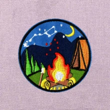 3-Inch Colorful Cool Hippie Punk Stylish Cartoon Outdoor Adventure Cycling Expedition Decorative Sew-On Patch Badge, DIY Clothing Accessory, Embroidery, Iron-On, Bag, Shoe, Hat Decor - Multicolor - View 5