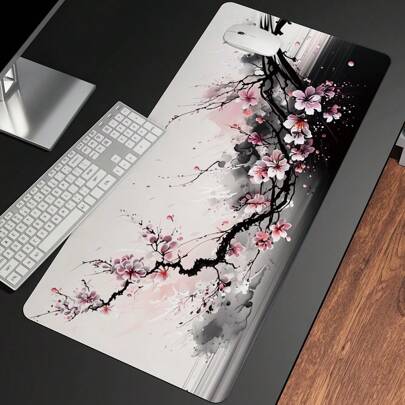 Mousepad Large XXL Cherry Blossom Art Print Anime Landscape Pretty Cute Mousepad  Rubber Mousepad Computer Accessories Keyboard Mouse Popular Mat Table Mat Floor Mat Gift For Someone To Send Male And Female Friends Gaming Mousepad