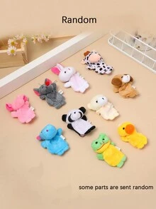 10/20 CÁI Ngẫu Nhiên Con Rối Ngón Tay Chuột Nói Con Rối Ngón Tay Gấu Cho Đồ Chơi Động Vật Sang Trọng Con Rối Thỏ Đồ Chơi Tay Thực Tế Con Rối Ngón Tay Dễ Thương Vải - Nhiều màu - Xem 3