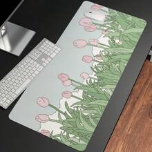 Mouse Pad Large XXL Tulip Long Mouse Pad Printing Animation Landscape Beautiful Cute Mouse Pad  Rubber Mouse Pad Computer Accessories Keyboard Mouse Popular Mat Table Mat Floor Mat Gift To Send Male And Female Friends Game Mouse Pad