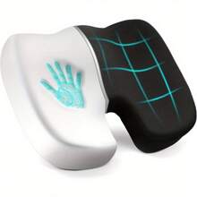 Seat Cushion For Office Chair Memory Foam Coccyx Pain Relief Cushion Pillow Back Support Non-Slip Seat Pad For Office Desk Gamming Chair Wheelchair Car Seat Tailbone Pain - Black - View 2