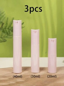 3件/套(20/30/40ml)马卡龙色水乳套装分体瓶按压瓶旅行容器便携式化妆品乳液瓶迷你塑料香水爽肤水面霜精华液适合旅行 - 彩色 - 查看 11