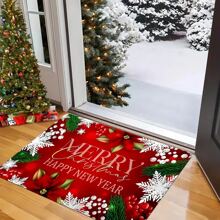 1pc Festive Holiday Memory Foam Area Rug - Soft, Plush, Stain & Dust Resistant, Machine Washable, Non-Slip Backing, Perfect For Living Room, Bedroom, Kitchen, And Outdoor Spaces - Ideal Decor For A Cozy Home - Multicolor - View 6