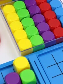 2 人益智游戏立方体，思维训练，空间认知科学早教，桌面游戏玩具，亲子互动卡牌配对游戏，适合万圣节/圣诞节/感恩节的成人派对游戏 - 彩色 - 查看 8