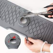 1 szt. Silikonowa mata ochronna na kran - ulepszona konstrukcja nachylenia, łapacz rozprysków z uchwytem na gąbkę do kuchni i łazienki, ochraniacz przed kapaniem wody