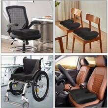 Seat Cushion For Office Chair Memory Foam Coccyx Pain Relief Cushion Pillow Back Support Non-Slip Seat Pad For Office Desk Gamming Chair Wheelchair Car Seat Tailbone Pain - Black - View 5