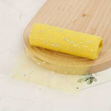 10 码星月闪光亮片薄纱卷，柔软薄纱面料亮片薄纱卷轴面料，适用于 DIY 芭蕾舞裙、婚礼生日派对装饰装饰和 DIY 工艺品、圣诞节 - 彩色 - 查看 34