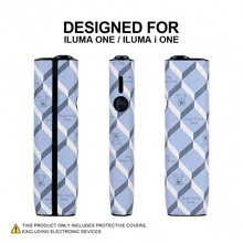 1 Pc For IQO ILUMA ONE/ILUMA I ONE Decorative Anti Fall Protective Cover, Fashionable Accessory Surface PU Leather Multi-Color Argyle Pattern Bear Gift, 360 Degree All-Round Protection, Shock Absorption, Anti Slip