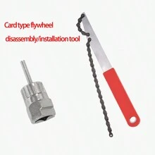 2pcs Cassette Lockring Wrench + Cassette Remover Socket, Bicycle Flywheel Disassembly Tools For Mountain Bike Road Bike Cassette Lockring Installation - Multicolor - View 8