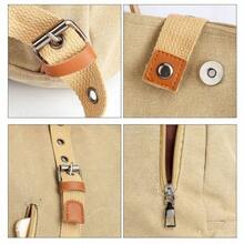 Women Canvas Handbag Casual Shoulder Bag Rucksack Convertible Backpack Tote Bag - Black - View 4