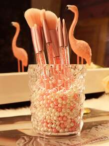 1 pièce Boîte de rangement transparente en plastique, boîte de rangement en acrylique multifonction, porte-stylo de bureau, porte-pinceau de maquillage, boîte de rangement pour articles de papeterie, boîte de rangement pour pinceau de maquillage, seau de rangement pour outils de beauté de bureau, boîte de rangement pour rouge à lèvres, porte-stylo, organisateur de pinceau, boîte de rangement pour l'organisation du bureau, seau de rangement pour pinceau de maquillage, fournitures scolaires, fournitures d'étude, papeterie mignonne, couleurs de campus, papeterie, stylos, pinceaux de maquillage, crayons à sourcils (à l'exclusion des autocollants)