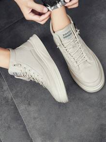 Negro botas de tacón alto plana de los hombres,PU superior antideslizante cremallera lateral botas de montar,Round Toe Lace Up Canvas Sneakers,High Top Casual Sneakers