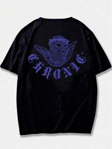 Unisex 100% Cotton Chronic Clava Streetwear T-Shirt Fast Shipping - 黑色 - 查看 2