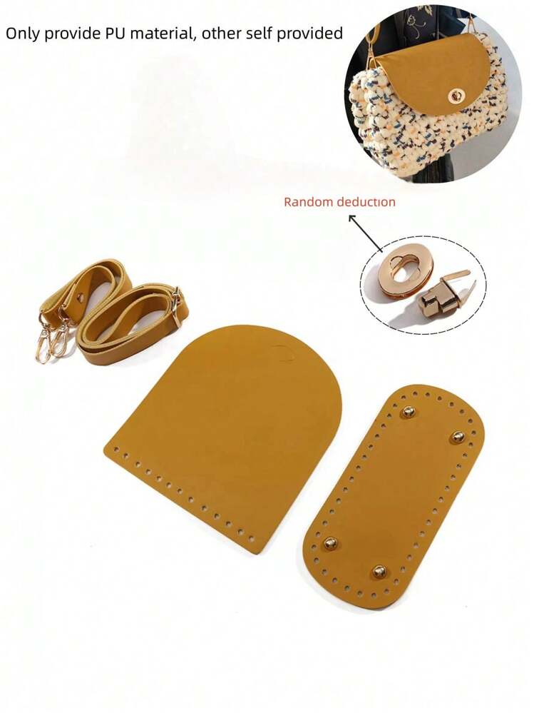 DIY Bag Making Kit: 3 Pieces PU Bottom, Comfortable Drawstring And Adjustable Shoulder Strap, Suitable For Handmade Bags - Multicolor - View 8